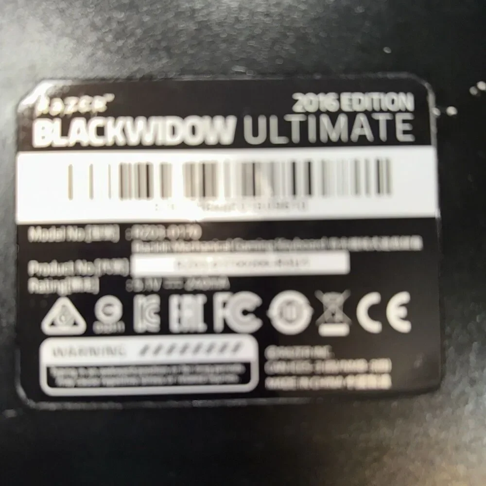 Razer BlackWidow Ultimate Stealth 2016 Backlit Mechanical Gaming Keyboard